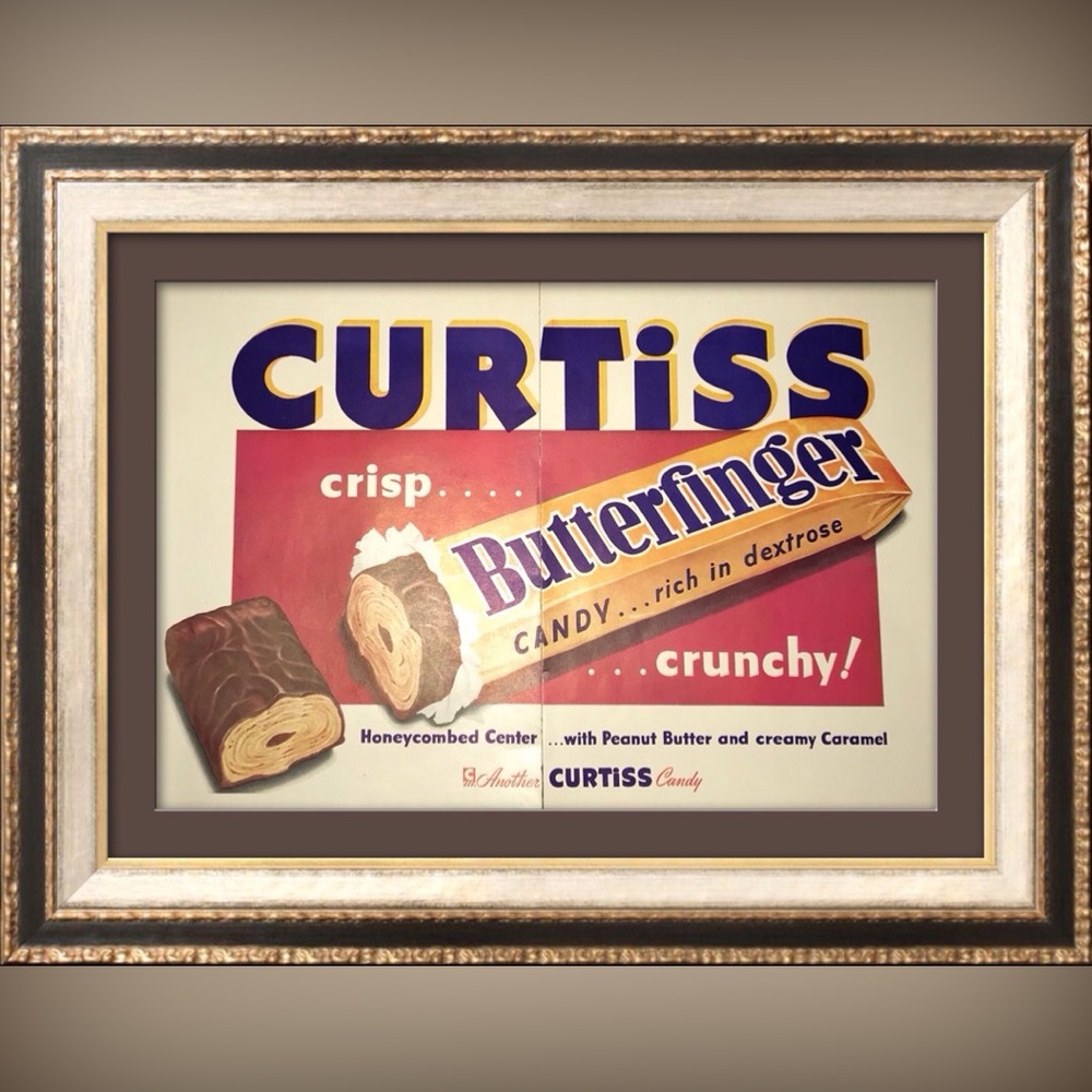 Vintage Curtiss Butterfinger Candy Advertising Print